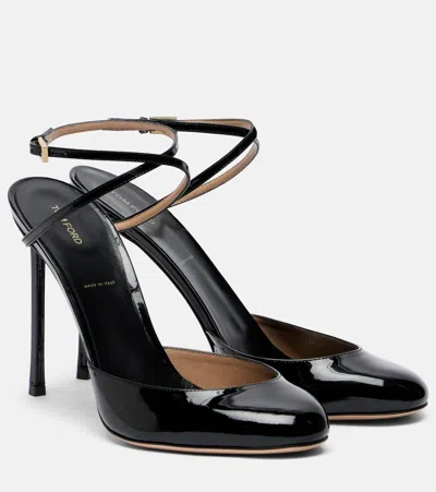 Tom Ford Patent Leather Slingback Pumps In Black