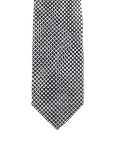 Pre-owned Tom Ford Pattern Print Silk Tie In Black