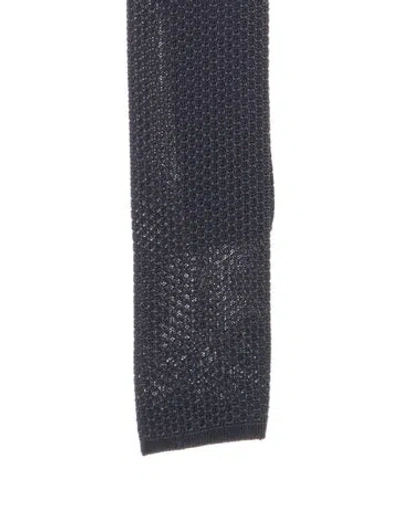 Pre-owned Tom Ford Pattern Print Silk Tie In Blue
