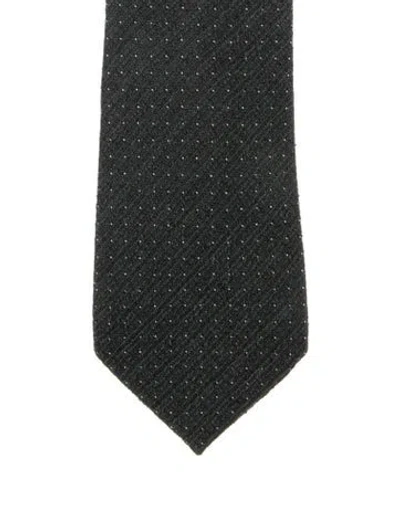 Pre-owned Tom Ford Pattern Print Silk Tie In Gray