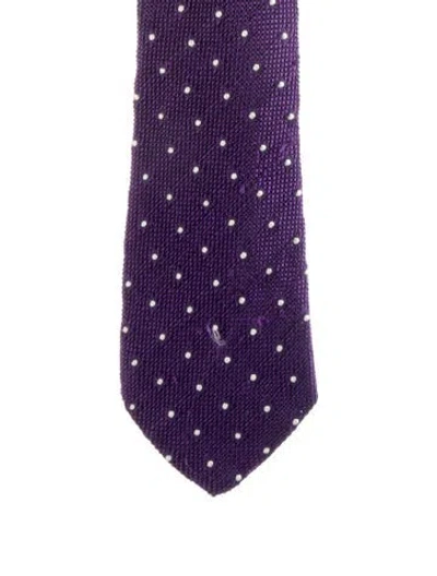 Pre-owned Tom Ford Pattern Print Tie In Purple