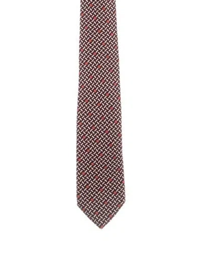Pre-owned Tom Ford Pattern Printed Tie In Red