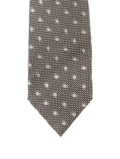 Pre-owned Tom Ford Pattern Silk Tie In Black