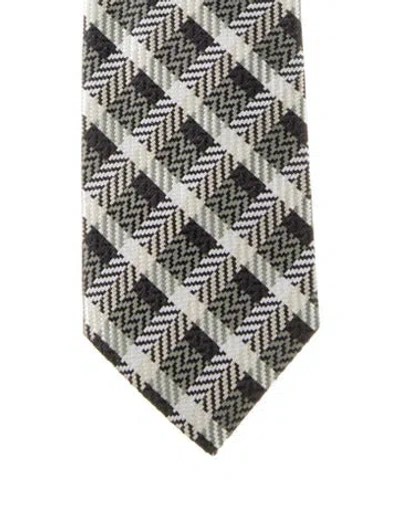 Pre-owned Tom Ford Pattern Silk Tie In Black
