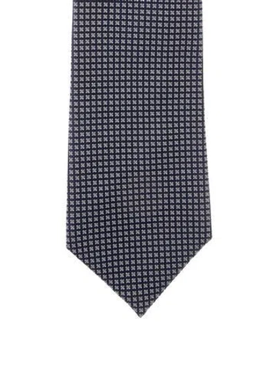 Pre-owned Tom Ford Pattern Silk Tie In Black