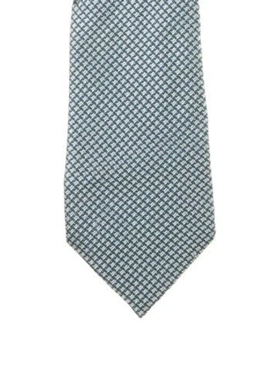 Pre-owned Tom Ford Pattern Silk Tie In Green