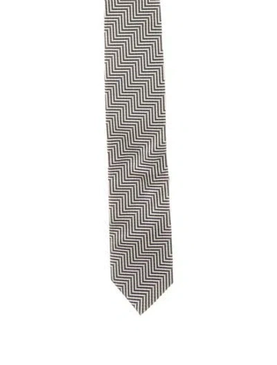 Pre-owned Tom Ford Pattern Silk Tie In Neutral