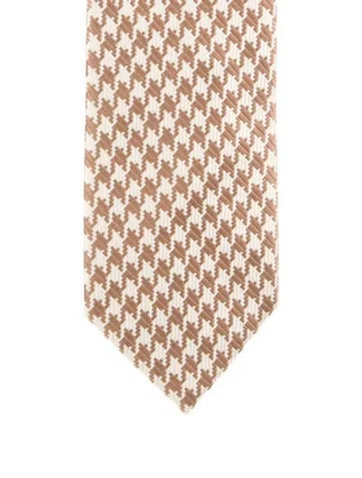 Pre-owned Tom Ford Pattern Silk Tie In Neutral