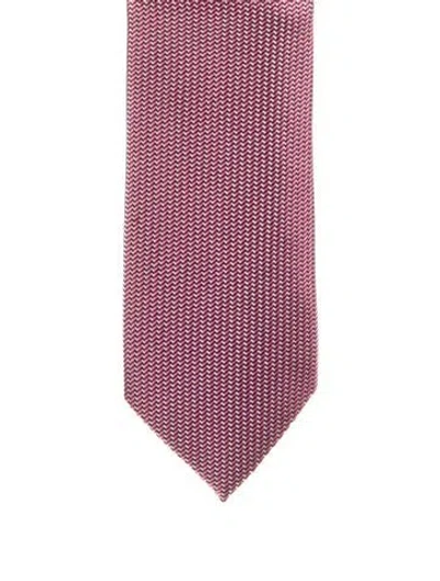 Pre-owned Tom Ford Pattern Silk Tie In Pink