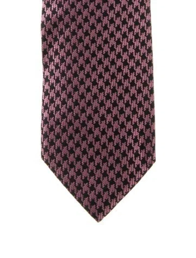 Pre-owned Tom Ford Pattern Silk Tie In Purple