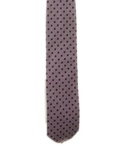 Pre-owned Tom Ford Pattern Silk Tie In Purple