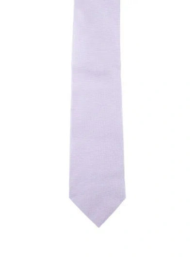 Pre-owned Tom Ford Pattern Silk Tie In Purple