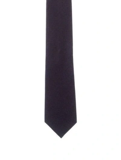 Pre-owned Tom Ford Pattern Silk Tie In Purple