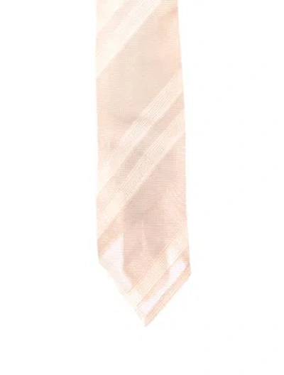 Pre-owned Tom Ford Pattern Tie In Orange