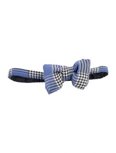 Pre-owned Tom Ford Patterned Bow Tie In Blue
