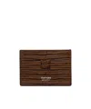 Tom Ford Patterned Card Holder In Brown