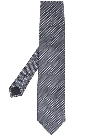 Tom Ford Patterned-jacquard Silk Tie In Blue