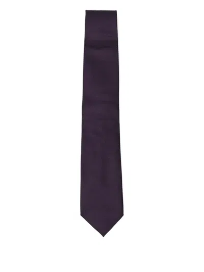Tom Ford Patterned-jacquard Silk Tie In Blue