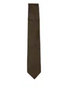Tom Ford Patterned-jacquard Silk Tie In Green
