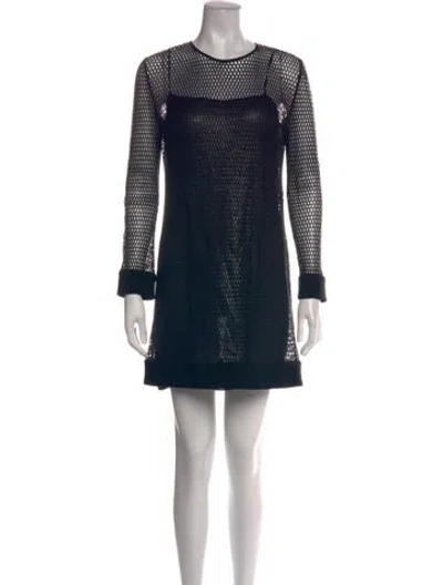 Pre-owned Tom Ford Patterned Mini Dress In Black