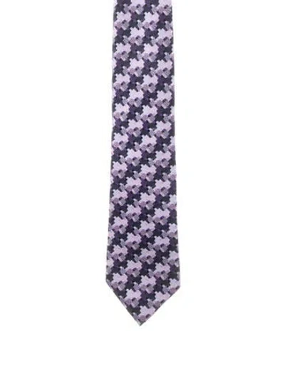 Pre-owned Tom Ford Patterned Silk Neck Tie In Purple