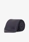 Tom Ford Patterned Silk Tie In Black