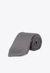 Tom Ford Patterned Silk Tie In Gray
