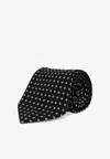 Tom Ford Patterned Silk Tie In Black