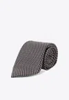 Tom Ford Patterned Silk Tie In Black