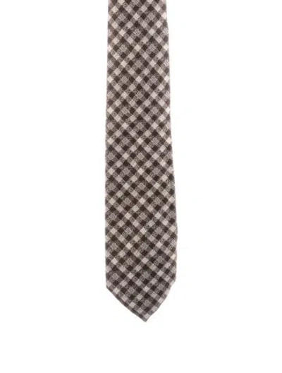 Pre-owned Tom Ford Patterned Silk Tie In Brown