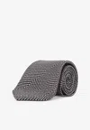 Tom Ford Patterned Silk Tie In Neutral