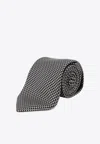 Tom Ford Patterned Silk Tie In Black