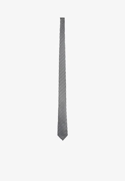Tom Ford Patterned Silk Tie In Green