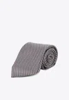 Tom Ford Patterned Silk Tie In Gray