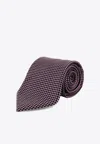 Tom Ford Patterned Silk Tie In Pink