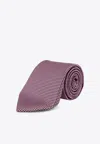 Tom Ford Patterned Silk Tie In Pink