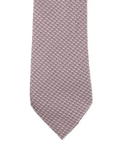 Pre-owned Tom Ford Patterned Silk Tie In Pink
