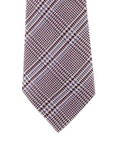Pre-owned Tom Ford Patterned Silk Tie In Purple