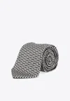 Tom Ford Patterned Silk Tie In Gray