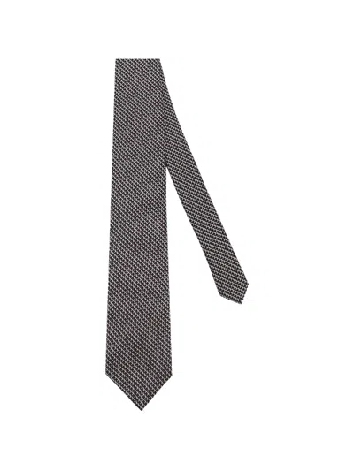 Tom Ford Patterned Tie In Black