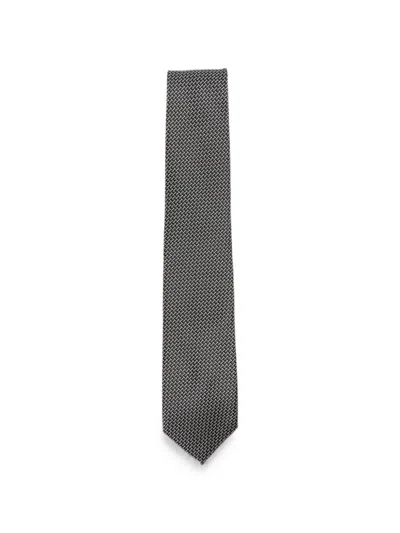 Tom Ford Patterned Tie In Black