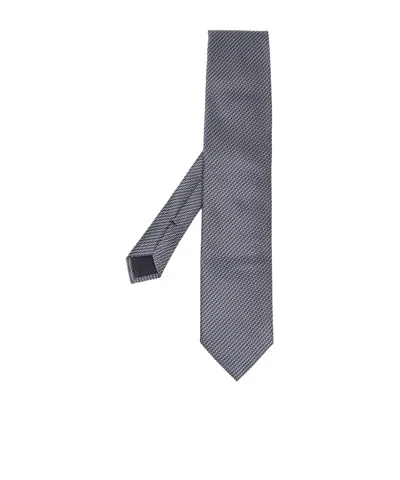 Tom Ford Patterned Tie In Gray