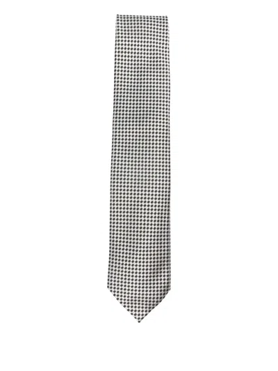 Tom Ford Patterned Tie In Gray
