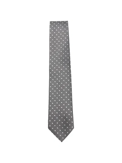 Tom Ford Patterned Tie In Gray