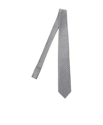 Tom Ford Patterned Tie In Gray