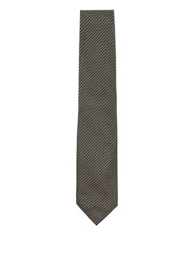 Tom Ford Patterned Tie In Green