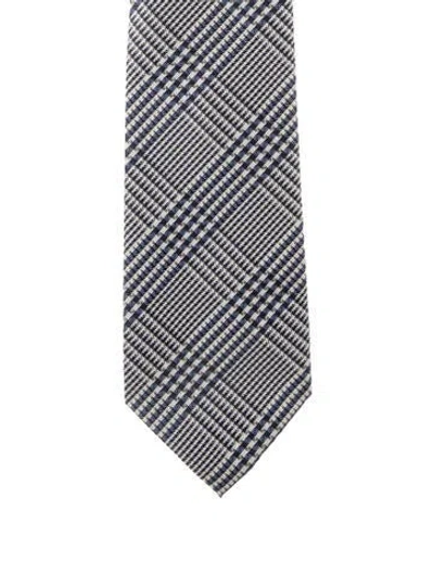 Pre-owned Tom Ford Patterned Tie In Grey