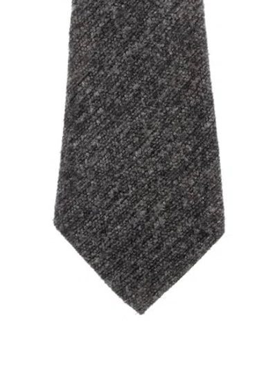 Pre-owned Tom Ford Patterned Tie In Grey