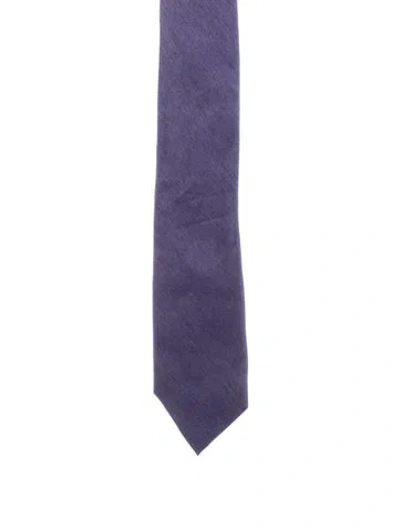 Pre-owned Tom Ford Patterned Tie In Purple