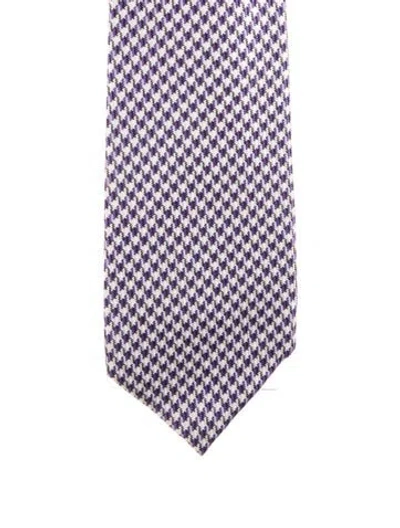 Pre-owned Tom Ford Patterned Tie In White
